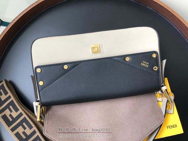FENDI女包 Baguette中號手袋 翻蓋設計 小牛皮 芬迪女肩背包 可斜跨  fdz2065